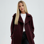 AMELIA™║Gabardina burdeos