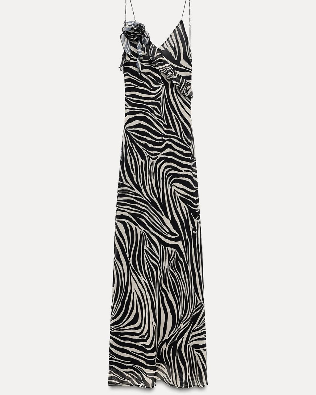 Lucia | Vestido Satinado con Estampado de Cebra
