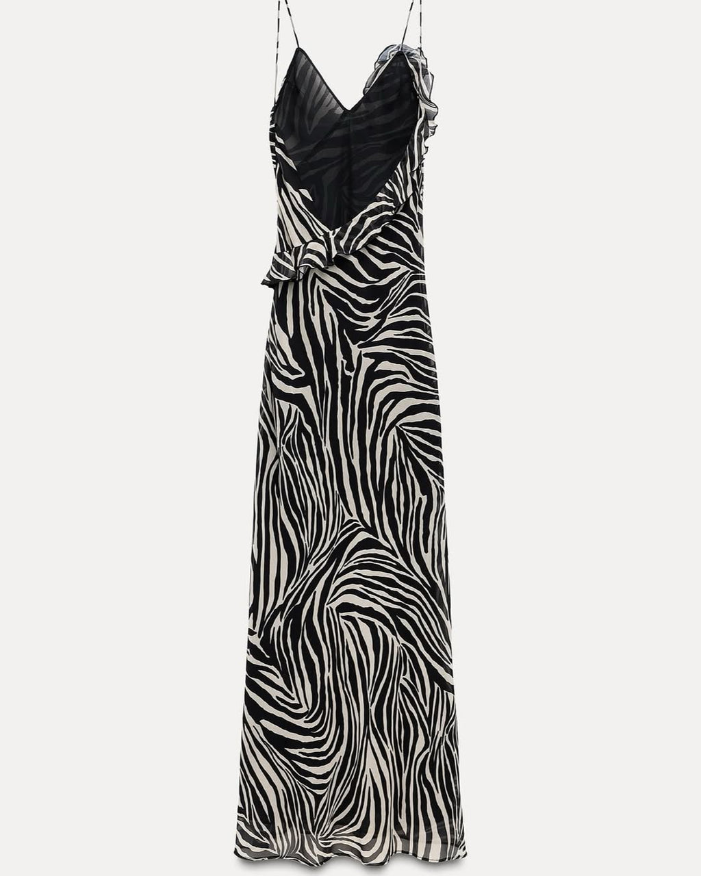 Lucia | Vestido Satinado con Estampado de Cebra