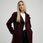 AMELIA™║Gabardina burdeos